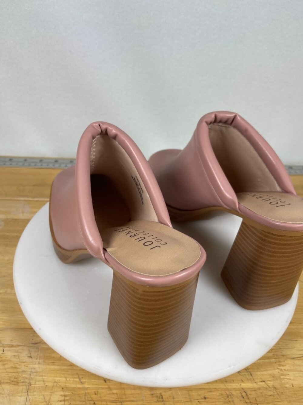 Journee Collection Izara Mule Clogs Rose Pink Womens 8.5 Block Heel - Picture 3 of 12